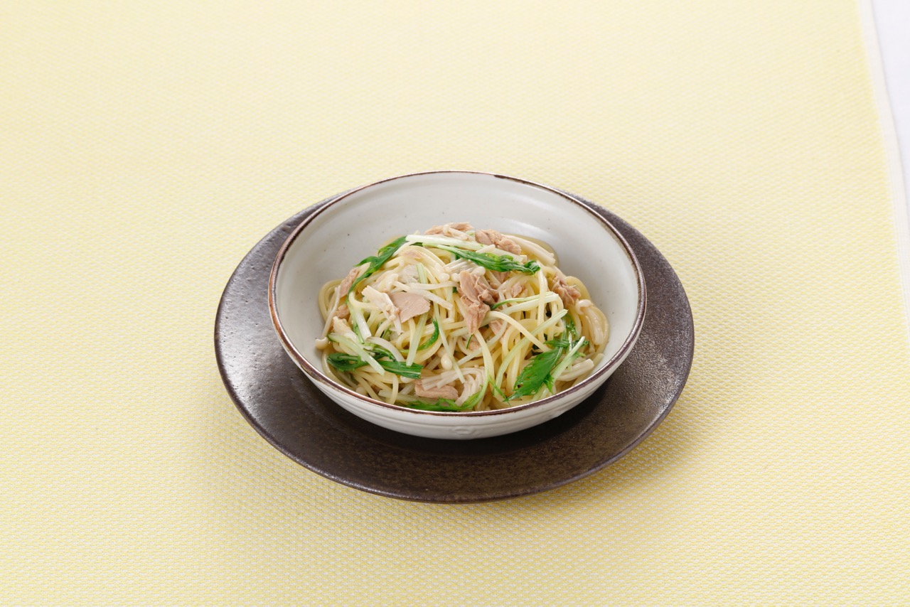 ツナと水菜のパスタ