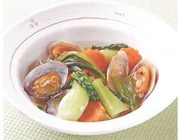 青梗菜とあさりの炒め煮